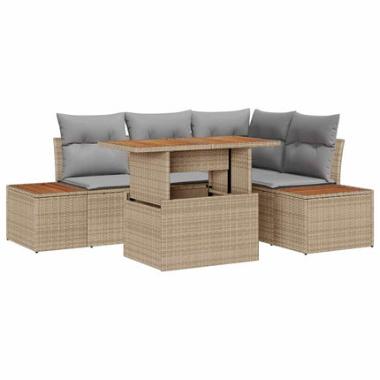Trädgårdsoffset 5 st Beige och Grå