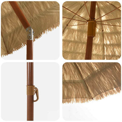Trädgårdsparasol Naturfärg 205 x 205 x 210 cm