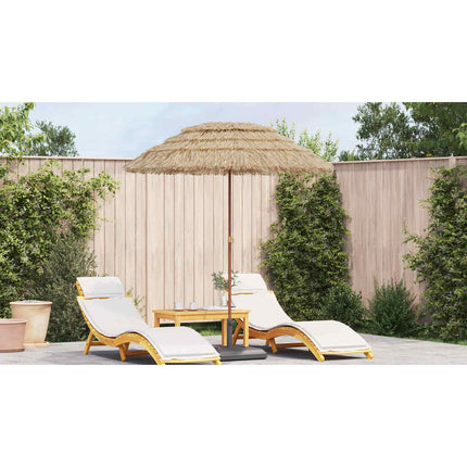 Badparasol Naturfärg 160 x 160 x 196 cm Polyester och Stål
