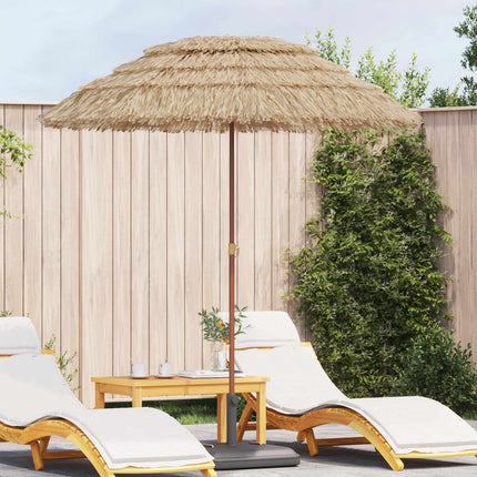 Badparasol Naturfärg 160 x 160 x 196 cm Polyester och Stål