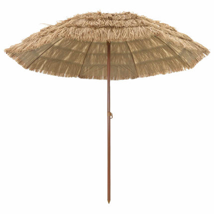 Badparasol Naturfärg 255 x 255 x 255 cm Polyester och Stål