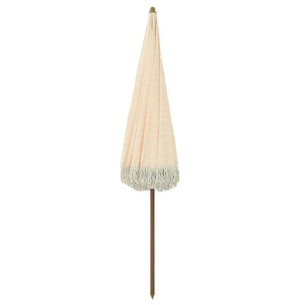 Badparasol Gul och Vit 160 x 160 x 196 cm Polyester och Stål