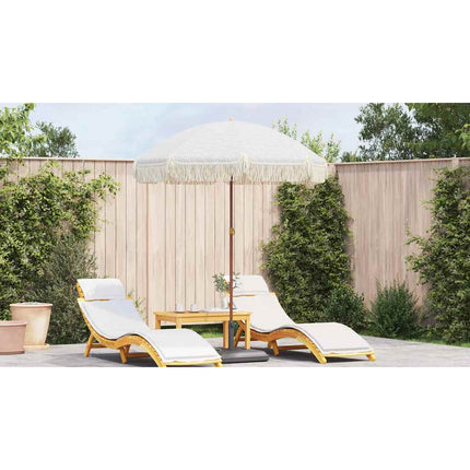 Badparasol Grå och Vit 160 x 160 x 196 cm Polyester och Stål