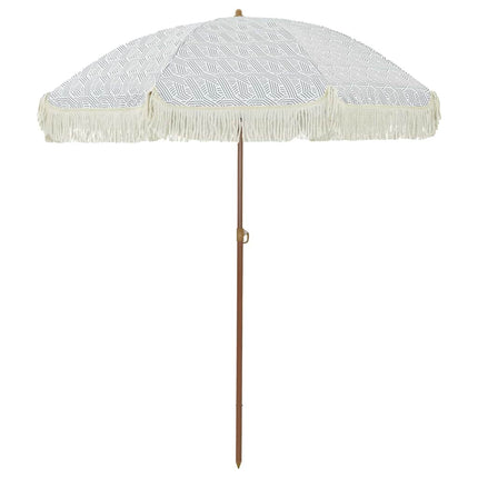 Badparasol Grå och Vit 160 x 160 x 196 cm Polyester och Stål