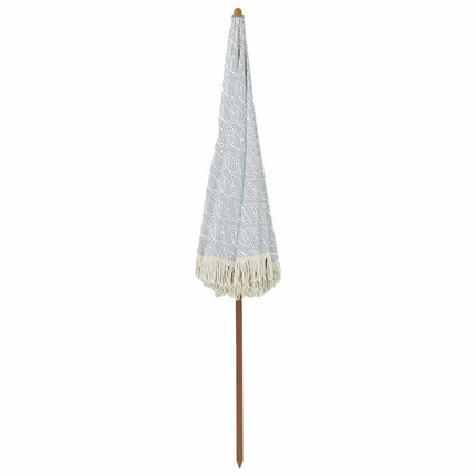 Badparasol Grå och Vit 205 x 205 x 210 cm Polyester och Stål