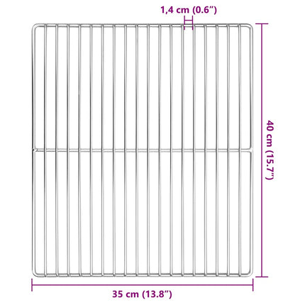 Grillgaller Silver 40 x 35 cm Rostfritt stål