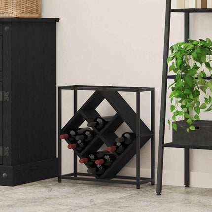 Vinställ Svart Ek 51 x 18 x 52,5 cm Konstruerat trä