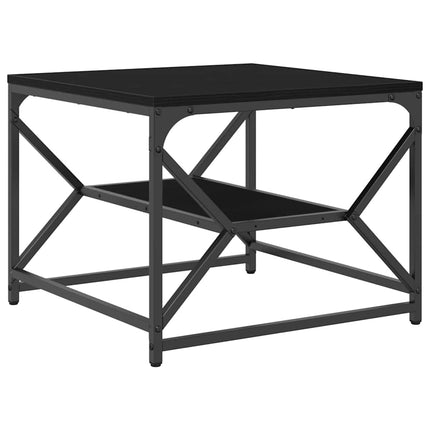 Kaffeebord Svart Ek 51 x 50 x 40 cm Konstruerat trä och stål