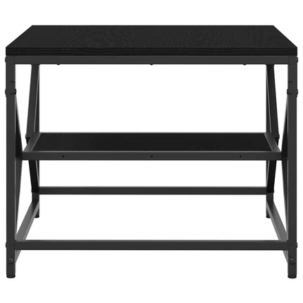 Kaffeebord Svart Ek 51 x 50 x 40 cm Konstruerat trä och stål