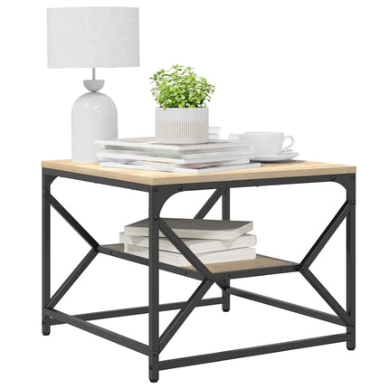 Kaffeebord Sonoma-ek 51 x 50 x 40 cm Konstruerat trä och stål
