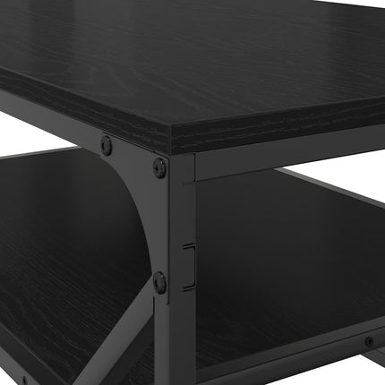 Kaffeebord Svart Ek 90 x 50 x 40 cm Konstruerat trä och stål