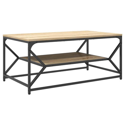 Kaffeebord Sonoma-ek 90 x 50 x 40 cm Konstruerat trä och stål