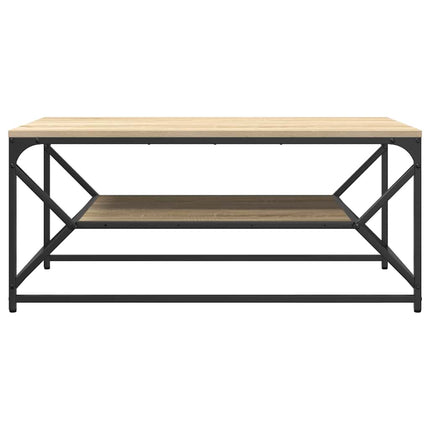 Kaffeebord Sonoma-ek 90 x 50 x 40 cm Konstruerat trä och stål