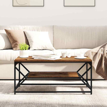 Kaffeebord Gammalt trä 90 x 50 x 40 cm Konstruerat trä och stål