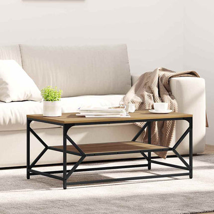Kaffeebord Artisan Ek 90 x 50 x 40 cm Konstruerat trä och stål