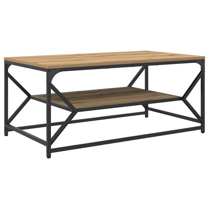 Kaffeebord Artisan Ek 90 x 50 x 40 cm Konstruerat trä och stål