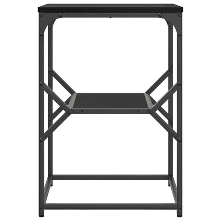 Sidobord Svart Ek 41 x 40 x 60 cm Konstruerat trä och stål