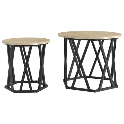 Sidobord 2 st Sonoma-ek 50 x 50 x 40 cm
