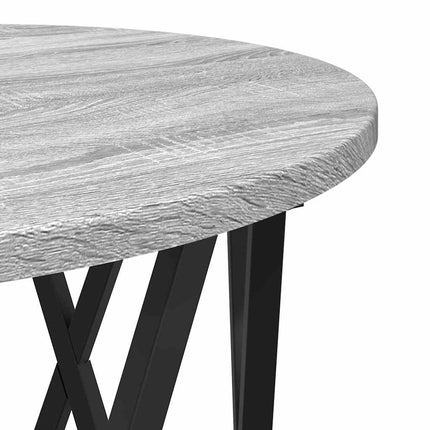 Sidobord 2 pcs Grå Sonoma Konstruerat trä och stål