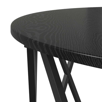 Kaffeebord Svart Ek 80 x 80 x 42 cm Konstruerat trä och stål