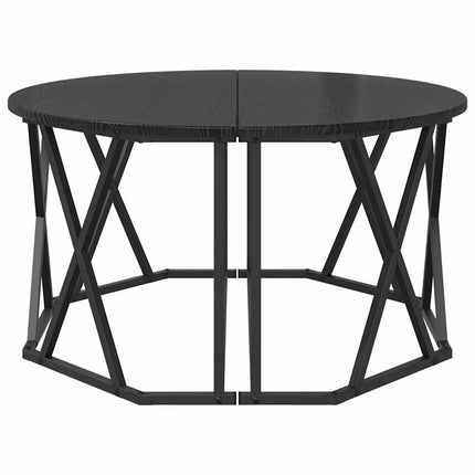 Kaffeebord Svart Ek 80 x 80 x 42 cm Konstruerat trä och stål