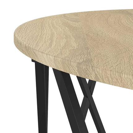 Kaffeebord Sonoma-ek 80 x 80 x 42 cm Konstruerat trä och stål