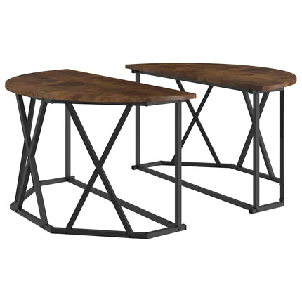 Kaffeebord Rökt ek 80 x 80 x 42 cm Konstruerat trä och stål