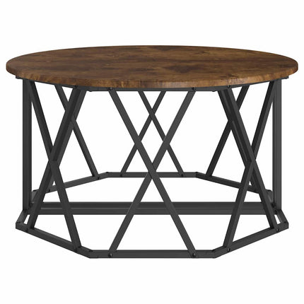 Kaffeebord Rökt ek 80 x 80 x 42 cm Konstruerat trä och stål