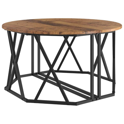 Kaffeebord Gammalt trä 80 x 80 x 42 cm Konstruerat trä och stål
