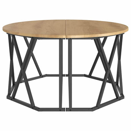 Kaffeebord Artisan Ek 80 x 80 x 42 cm Konstruerat trä och stål