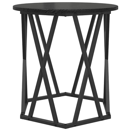 Kaffeebord 2 st Svart Ek 50 x 50 x 50 cm