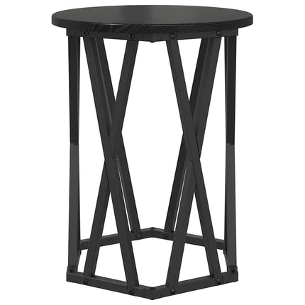 Kaffeebord 2 st Svart Ek 50 x 50 x 50 cm
