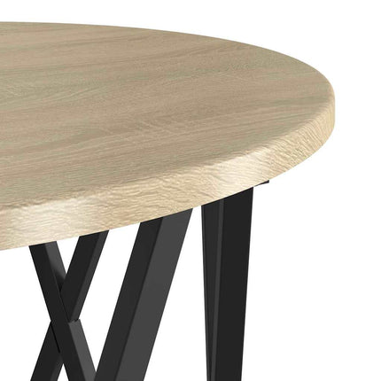 Kaffeebord 2 pcs Sonoma-ek Konstruerat trä och stål