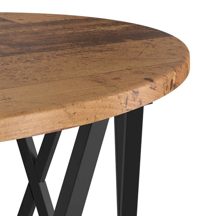 Kaffeebord 2 pcs Gammalt trä Konstruerat trä och stål