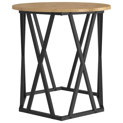 Kaffeebord 2 pcs Artisan Ek Konstruerat trä och stål