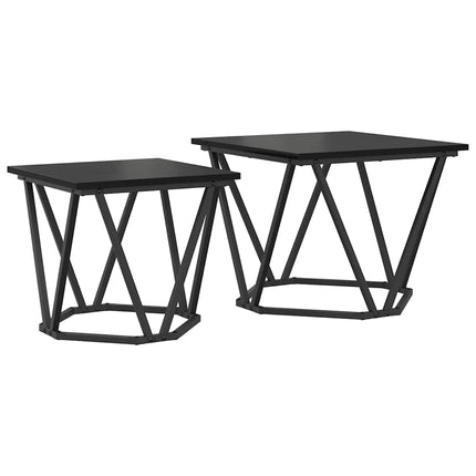 Sidobordsset 2 pcs Svart ek 50 x 50 x 40 cm