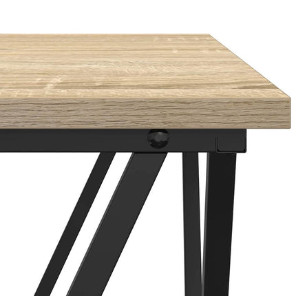 Sidobordsset 2 pcs Sonoma-ek Konstruerat trä och stål