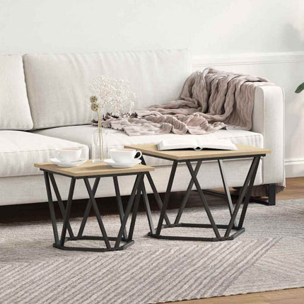 Sidobordsset 2 st Sonoma-ek 50 x 50 x 40 cm