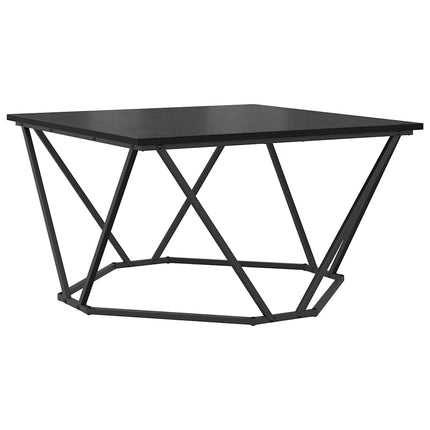 Kaffeebord Svart Ek 80 x 80 x 45 cm Konstruerat trä och stål