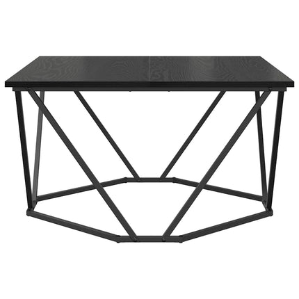 Kaffeebord Svart Ek 80 x 80 x 45 cm Konstruerat trä och stål