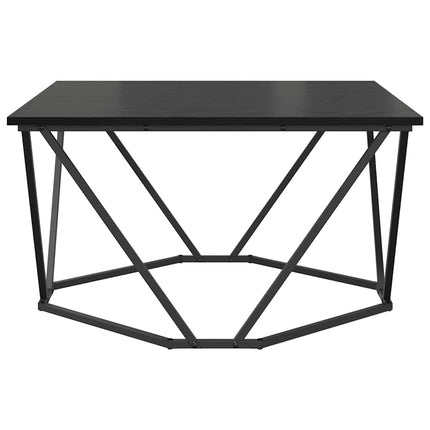 Kaffeebord Svart Ek 80 x 80 x 45 cm Konstruerat trä och stål