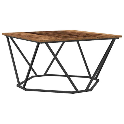 Kaffeebord Gammalt trä 80 x 80 x 45 cm Konstruerat trä och stål