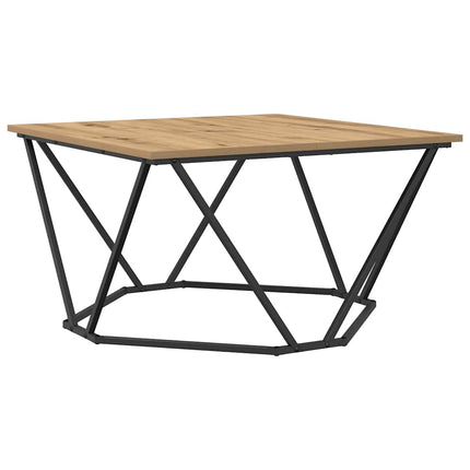 Kaffeebord Artisan Ek 80 x 80 x 45 cm Konstruerat trä och stål