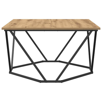 Kaffeebord Artisan Ek 80 x 80 x 45 cm Konstruerat trä och stål