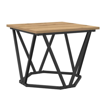 Kaffeebord 3 pcs Artisan Ek Konstruerat trä och stål