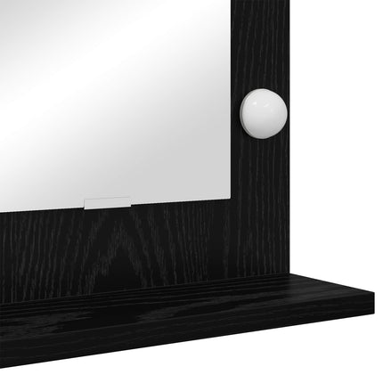 Smink Spegel Svart Ek 60 x 55 x 18 cm Glas och konstruerat trä