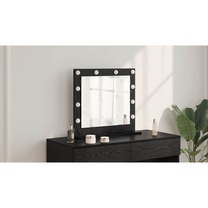 Smink Spegel Svart Ek 60 x 55 x 18 cm Glas och konstruerat trä