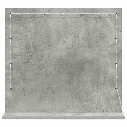 Smink Spegel Betonggrå 60 x 55 x 18 cm Glas och konstruerat trä