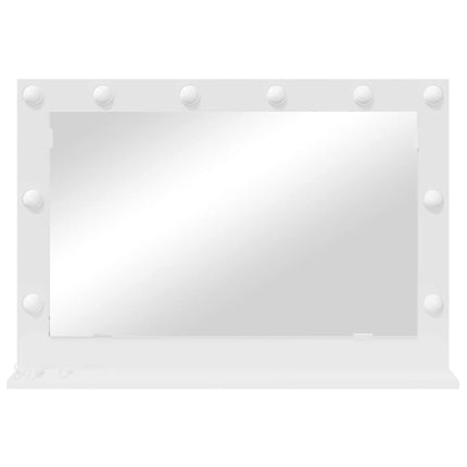 Smink Spegel Vit 80 x 15 x 18 cm Glas och konstruerat trä