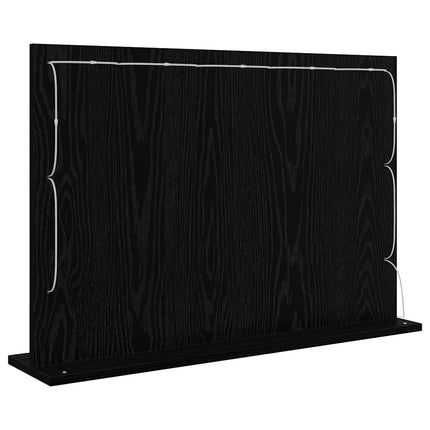 Smink Spegel Svart Ek 80 x 15 x 18 cm Glas och konstruerat trä